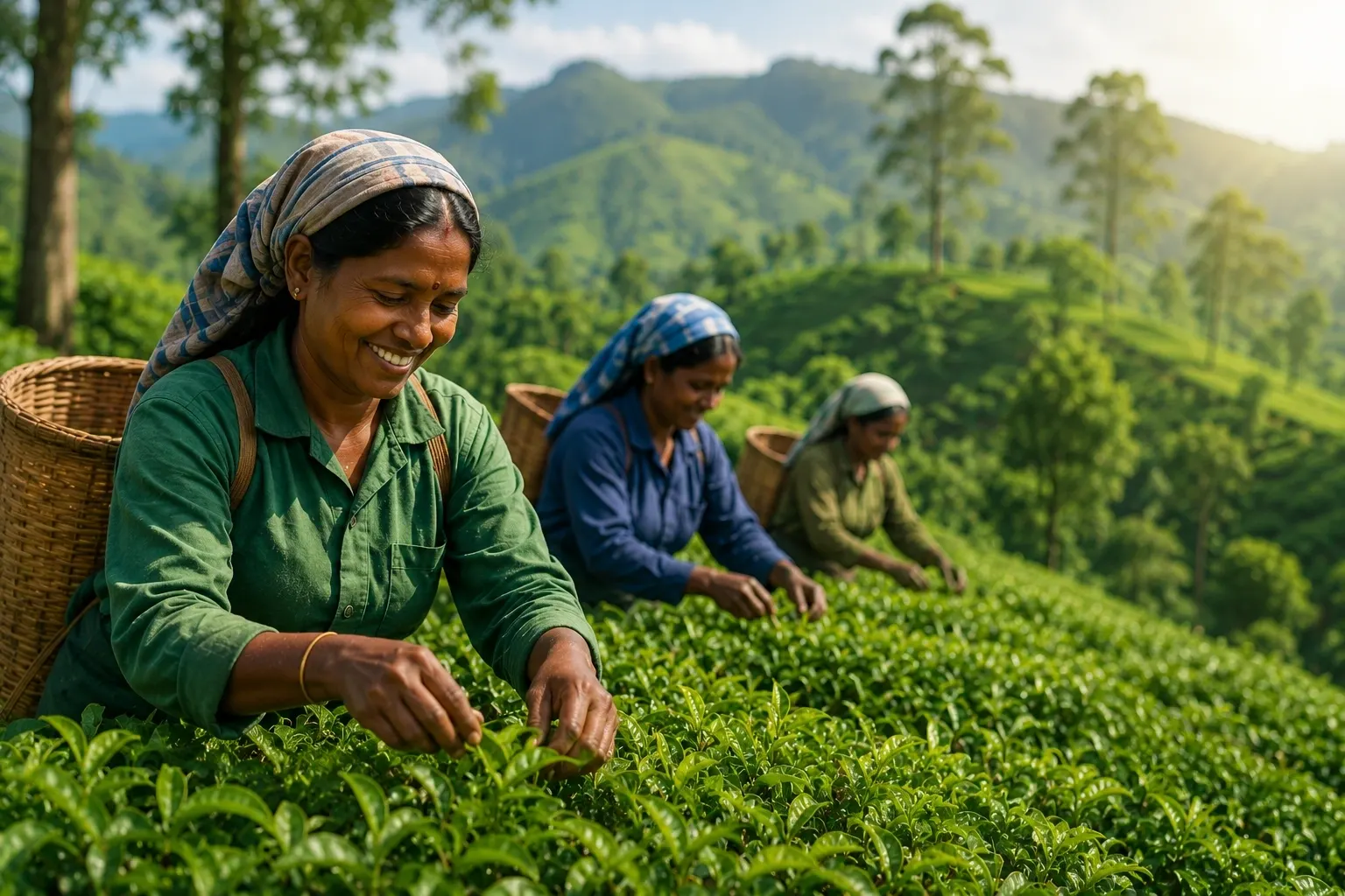 Tea estate workers in Sri Lanka